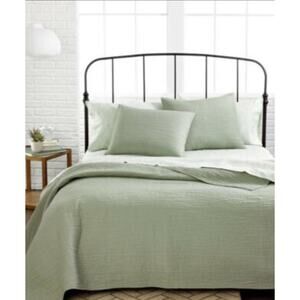 Sunham Kenwood Bedding 100% Cotton STANDARD Sham Sage GREEN B1363 one SINGLE